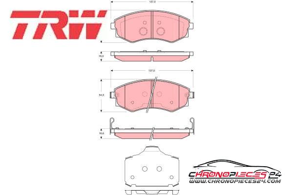 Achat de TRW GDB3365 Kit de plaquettes de frein, frein à disque pas chères