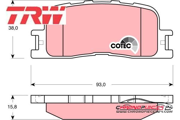 Achat de TRW GDB3374 Kit de plaquettes de frein, frein à disque pas chères