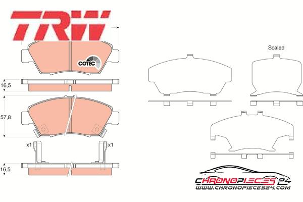 Achat de TRW GDB3375 Kit de plaquettes de frein, frein à disque pas chères