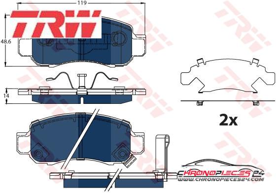 Achat de TRW GDB3376BTE Kit de plaquettes de frein, frein à disque pas chères