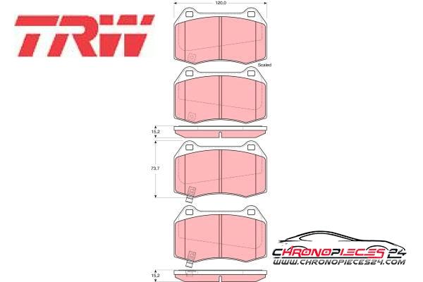 Achat de TRW GDB3381 Kit de plaquettes de frein, frein à disque pas chères