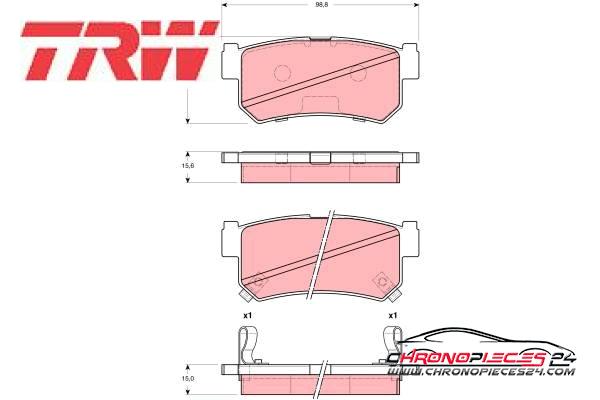 Achat de TRW GDB3382 Kit de plaquettes de frein, frein à disque pas chères