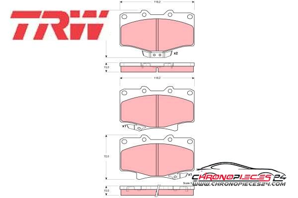 Achat de TRW GDB3383 Kit de plaquettes de frein, frein à disque pas chères