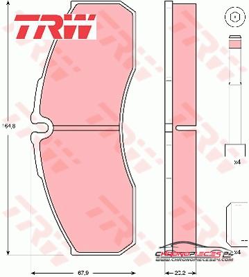 Achat de TRW GDB3385 Kit de plaquettes de frein, frein à disque pas chères