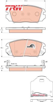 Achat de TRW GDB3409 Kit de plaquettes de frein, frein à disque pas chères