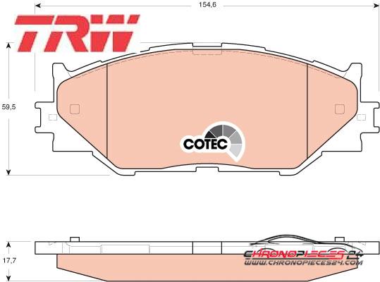 Achat de TRW GDB3410 Kit de plaquettes de frein, frein à disque pas chères