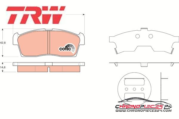 Achat de TRW GDB3411 Kit de plaquettes de frein, frein à disque pas chères