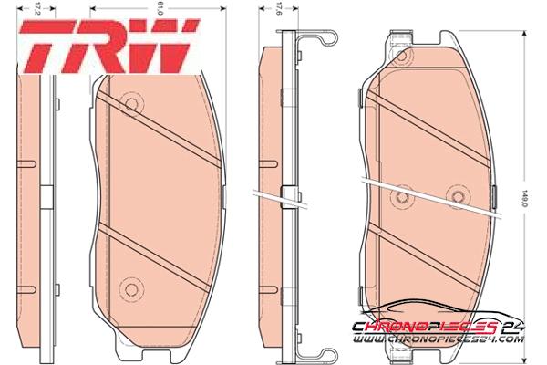 Achat de TRW GDB3412 Kit de plaquettes de frein, frein à disque pas chères