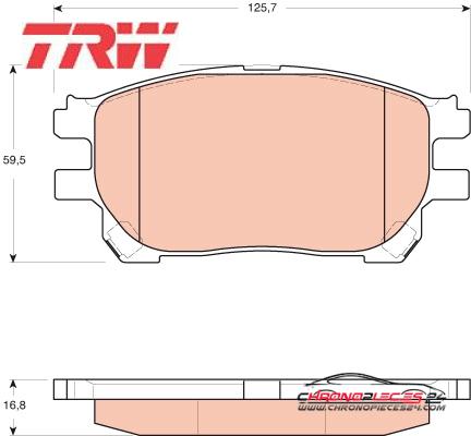 Achat de TRW GDB3414 Kit de plaquettes de frein, frein à disque pas chères