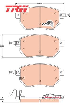 Achat de TRW GDB3416 Kit de plaquettes de frein, frein à disque pas chères