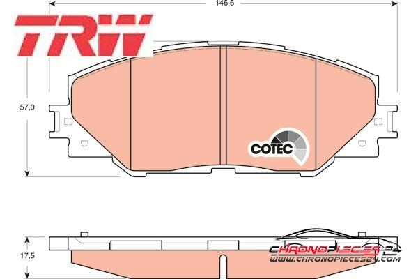 Achat de TRW GDB3424 Kit de plaquettes de frein, frein à disque pas chères