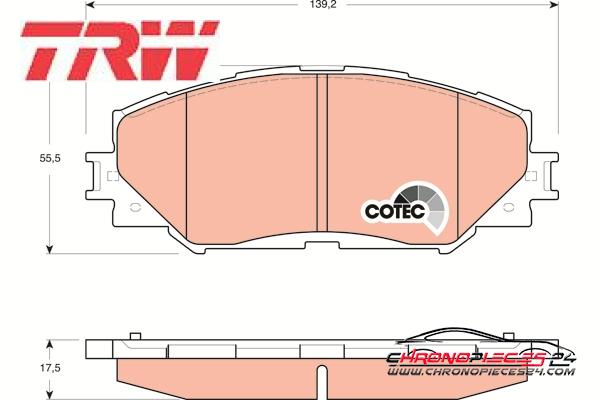 Achat de TRW GDB3425 Kit de plaquettes de frein, frein à disque pas chères