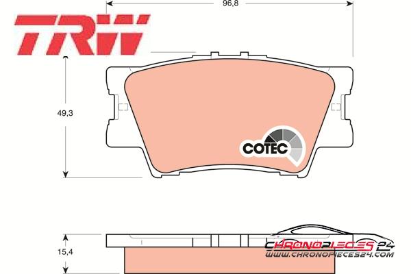 Achat de TRW GDB3426 Kit de plaquettes de frein, frein à disque pas chères