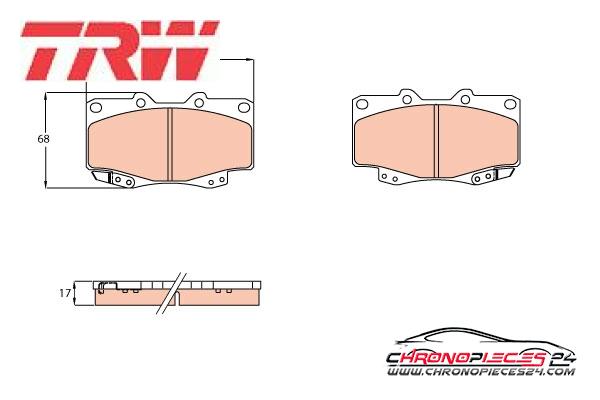 Achat de TRW GDB3428 Kit de plaquettes de frein, frein à disque pas chères