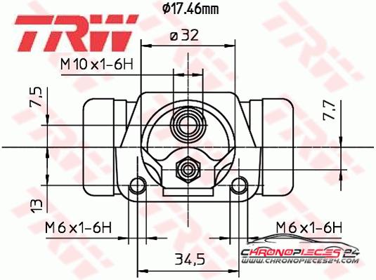 Achat de TRW BWC187 Cylindre de roue pas chères