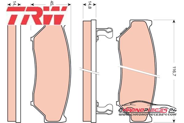 Achat de TRW GDB3436 Kit de plaquettes de frein, frein à disque pas chères