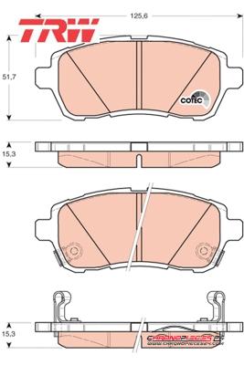 Achat de TRW GDB3437 Kit de plaquettes de frein, frein à disque pas chères