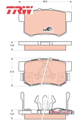 Achat de TRW GDB3438 Kit de plaquettes de frein, frein à disque pas chères