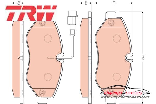 Achat de TRW GDB3439 Kit de plaquettes de frein, frein à disque pas chères