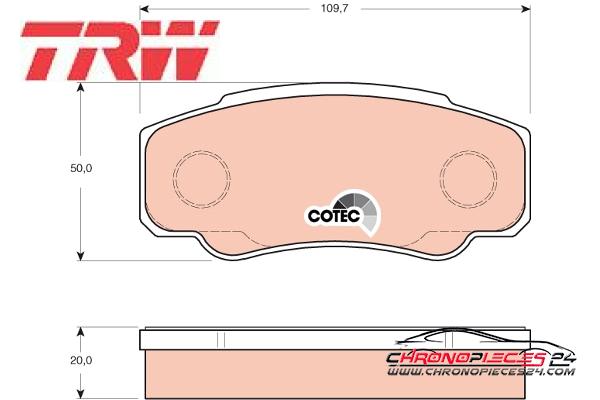 Achat de TRW GDB3441 Kit de plaquettes de frein, frein à disque pas chères