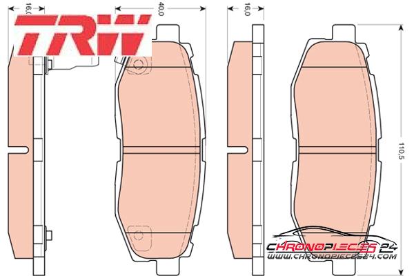 Achat de TRW GDB3442 Kit de plaquettes de frein, frein à disque pas chères