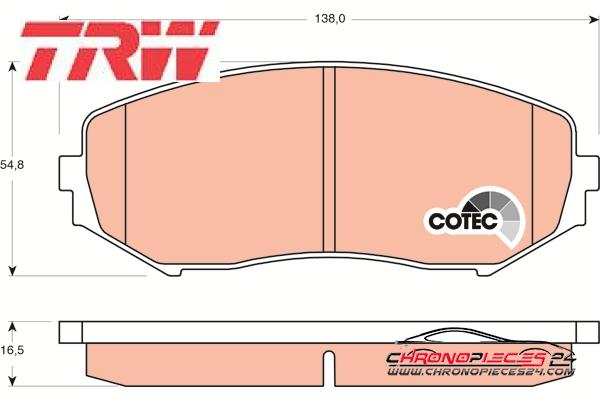 Achat de TRW GDB3443 Kit de plaquettes de frein, frein à disque pas chères