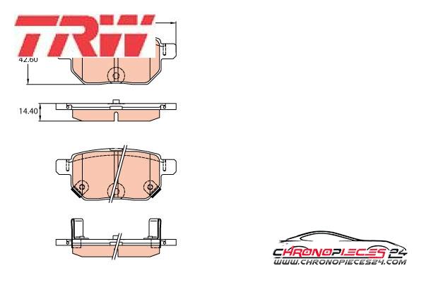 Achat de TRW GDB3454 Kit de plaquettes de frein, frein à disque pas chères