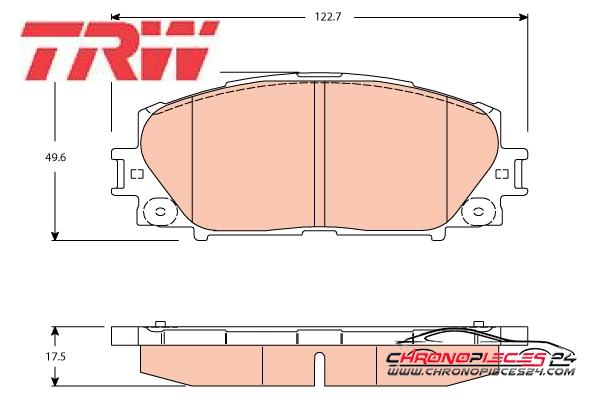 Achat de TRW GDB3459 Kit de plaquettes de frein, frein à disque pas chères