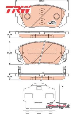 Achat de TRW GDB3461 Kit de plaquettes de frein, frein à disque pas chères