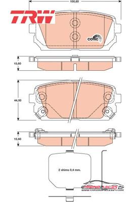 Achat de TRW GDB3462 Kit de plaquettes de frein, frein à disque pas chères