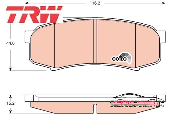 Achat de TRW GDB3464 Kit de plaquettes de frein, frein à disque pas chères