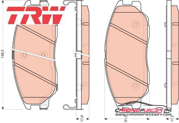 Achat de TRW GDB3465 Kit de plaquettes de frein, frein à disque pas chères