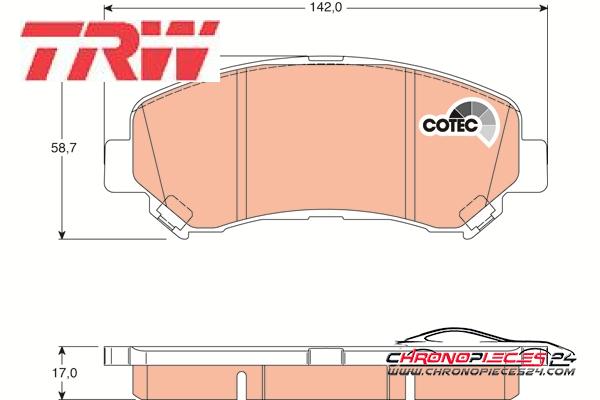 Achat de TRW GDB3467 Kit de plaquettes de frein, frein à disque pas chères