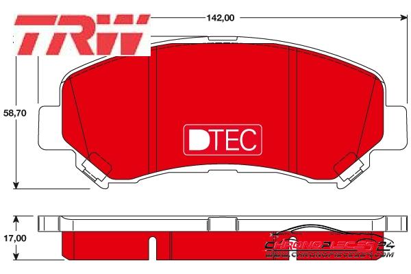 Achat de TRW GDB3467DTE Kit de plaquettes de frein, frein à disque pas chères