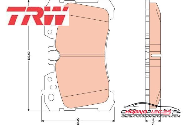 Achat de TRW GDB3473 Kit de plaquettes de frein, frein à disque pas chères