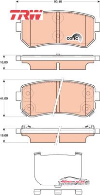 Achat de TRW GDB3474 Kit de plaquettes de frein, frein à disque pas chères