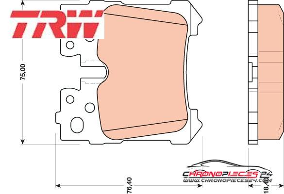 Achat de TRW GDB3475 Kit de plaquettes de frein, frein à disque pas chères