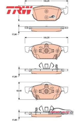 Achat de TRW GDB3476 Kit de plaquettes de frein, frein à disque pas chères