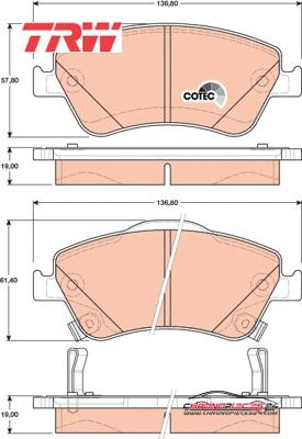 Achat de TRW GDB3481 Kit de plaquettes de frein, frein à disque pas chères