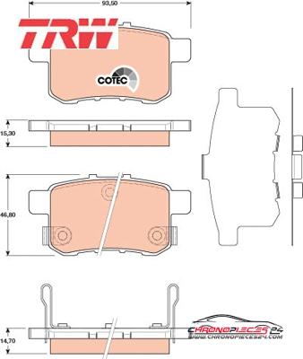 Achat de TRW GDB3482 Kit de plaquettes de frein, frein à disque pas chères