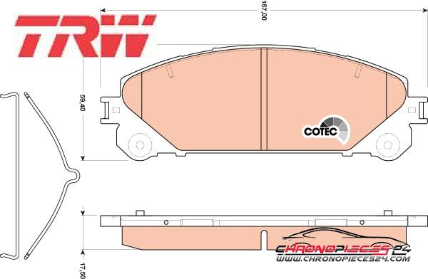 Achat de TRW GDB3484 Kit de plaquettes de frein, frein à disque pas chères