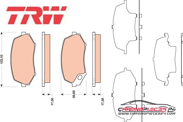 Achat de TRW GDB3486 Kit de plaquettes de frein, frein à disque pas chères