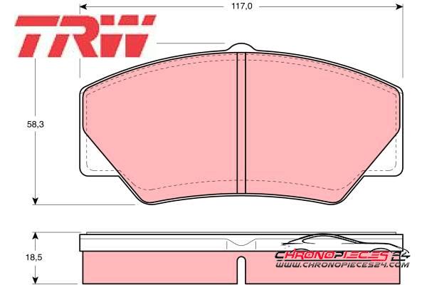 Achat de TRW GDB349 Kit de plaquettes de frein, frein à disque pas chères