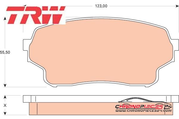 Achat de TRW GDB3490 Kit de plaquettes de frein, frein à disque pas chères