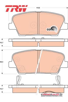 Achat de TRW GDB3499 Kit de plaquettes de frein, frein à disque pas chères