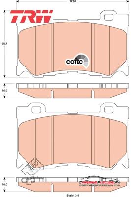 Achat de TRW GDB3505 Kit de plaquettes de frein, frein à disque pas chères