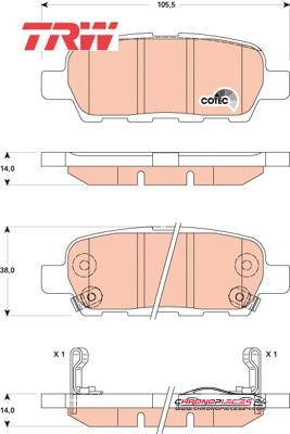 Achat de TRW GDB3507 Kit de plaquettes de frein, frein à disque pas chères