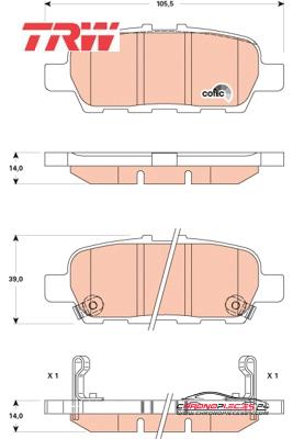 Achat de TRW GDB3508 Kit de plaquettes de frein, frein à disque pas chères