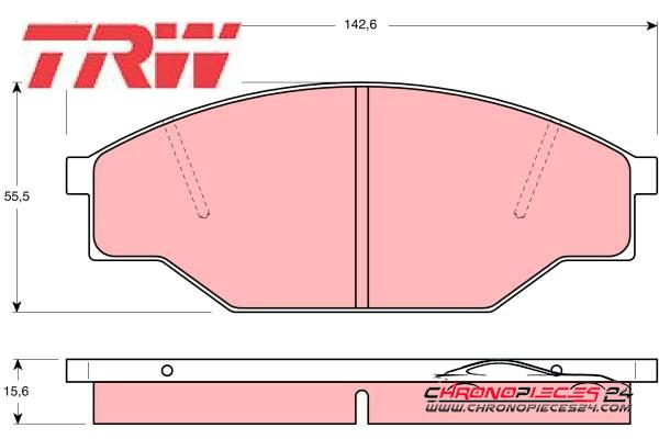 Achat de TRW GDB351 Kit de plaquettes de frein, frein à disque pas chères