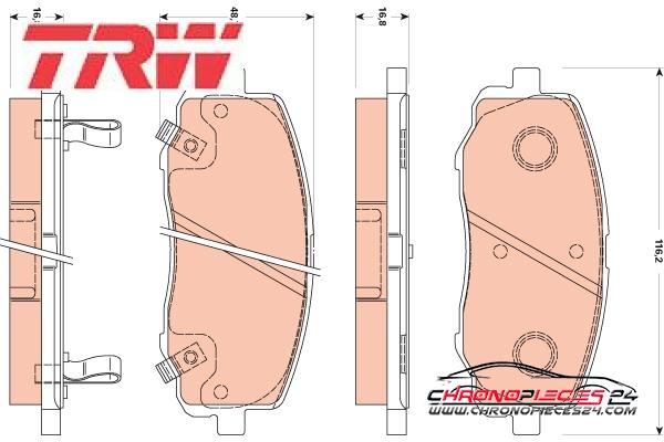 Achat de TRW GDB3510 Kit de plaquettes de frein, frein à disque pas chères